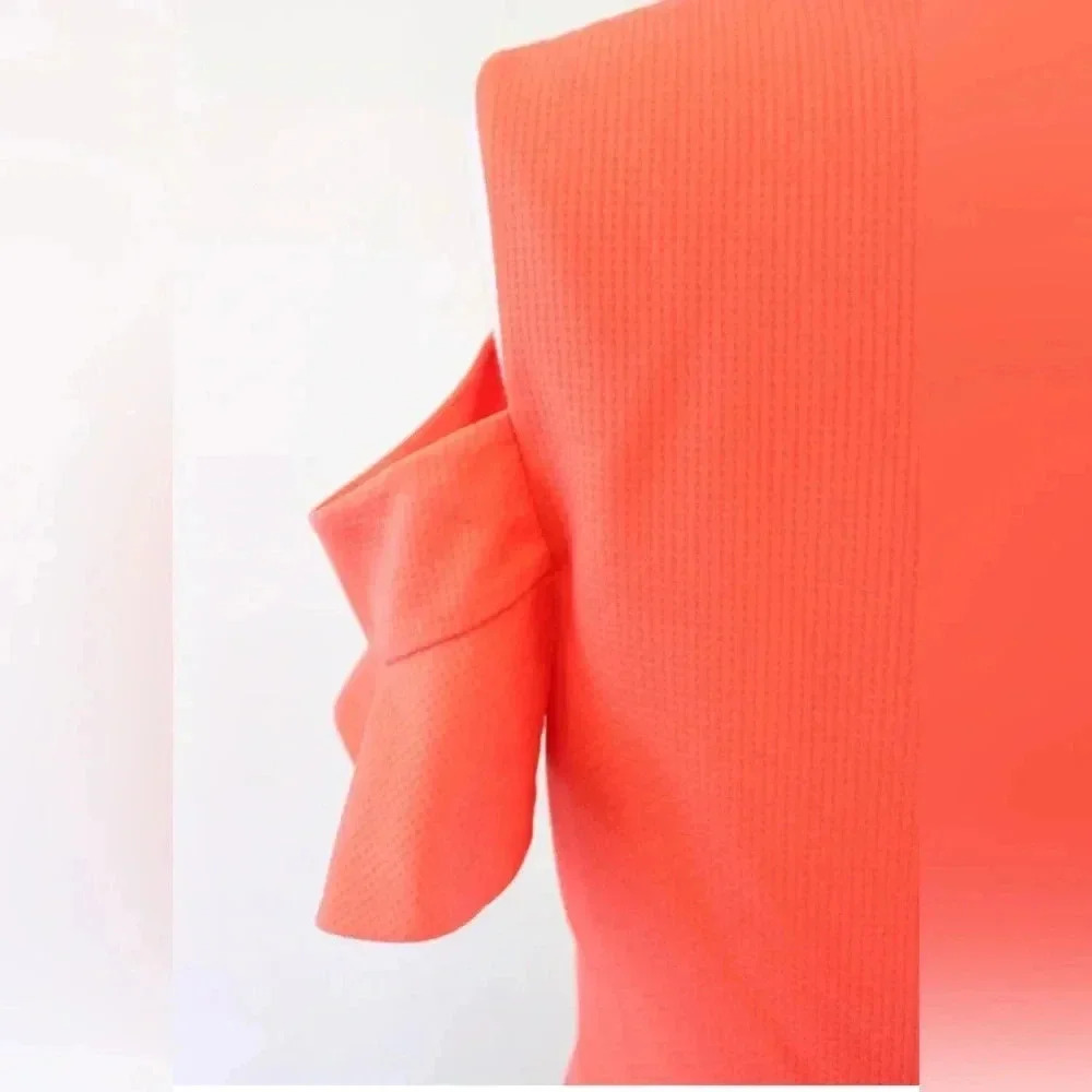 Ted Baker Leea Orange Colorful Floral Print Cold Shoulder Dress Size 4,  012 - Picture 8 of 10